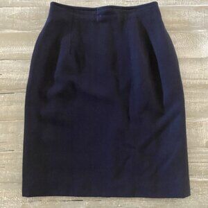 Liz Claiborne Skirt Women’s Size 8 Petite Black 100% Wool Career Business Ladies